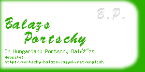 balazs portschy business card